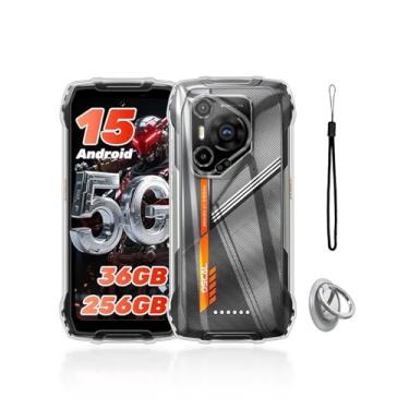 Imagem de KONXISA Capa para celular Blackview Oscal Pilot 3 com fivelas e cordões, capa protetora de material TPU premium, capa protetora resistente a arranhões e quedas, transparente