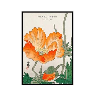 Imagem de Pôster Hasui Kawase Ohara Koson Impressões Katsushika Hokusai Pintura em Tela Onda Japonesa Arte de Parede Hiroshige Imagens para Decoração de Casa (SKU18,40,6 x 60 cm = (40 x 60 cm), Moldura preta)