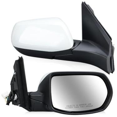 Imagem de Clidr Espelho lateral do passageiro compatível com Honda CRV 2012 2013 2014 2015 2016 Espelho retrovisor dobrável manual aquecido branco 5 pinos (serve apenas para a versão dos EUA)