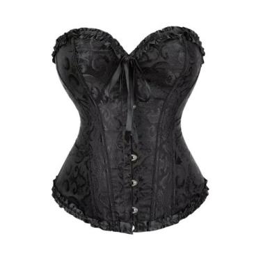 Imagem de Corset Vitoriano plus Size Sexy Overbust Com Renda, Lingerie Vintage C