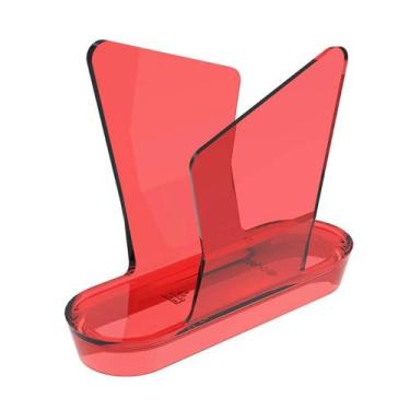 Imagem de Porta Guardanapos de Mesa Vermelho Transparente Crippa Restaurante Caf