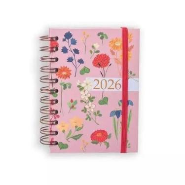 Imagem de Agenda planner 2026 ana luiza diária pequena espiral rosa - TECA