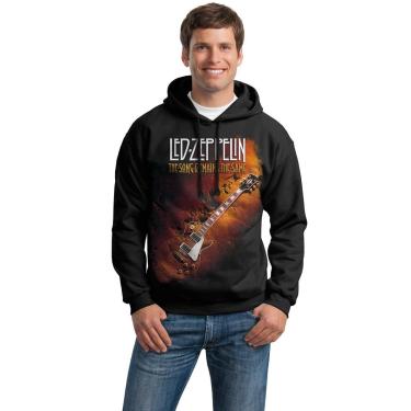 Imagem de Moletom Preto da Banda Led Zeppelin C/Capuz  Bomber Rock-Unissex