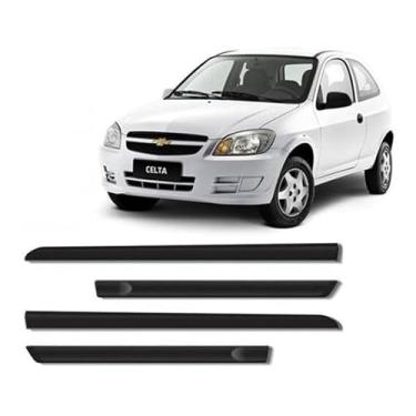 Imagem de Kit Frisos Laterais Celta 2 Portas 2001 Até 06 Preto
