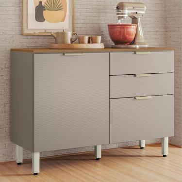 Imagem de Balcão Demóbile Aspen Com 2 Portas 120cm De Largura Amêndola-nude