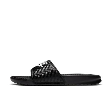 Imagem de Chinelo Nike Benassi Jdi (37.5, Preto Brilho/Branco)