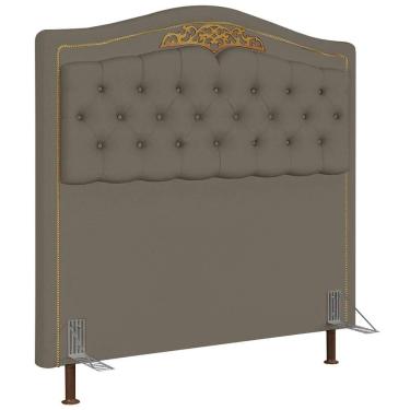 Imagem de Cabeceira Cama Box Casal Queen 160cm com Tachas Imperial J02 Sintético Areia - Mpozenato