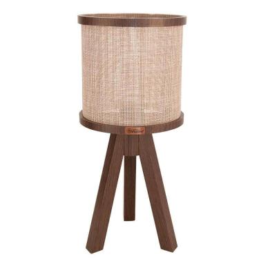 Imagem de Abajur Muller Oxford Tripé Imbuia 1 Lâmpada 130ib