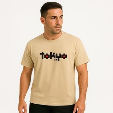 Imagem de Camiseta Masculina Algodão Premium TOKIO Malha Perfumada-Masculino
