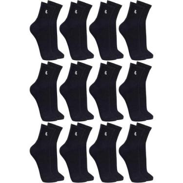 Imagem de Meia Lupo Sport Cano Médio 3245 C/12, Preto, 37-40