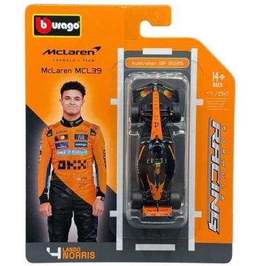 Imagem de Carrinho Miniatura F1 2025 Mclaren MCL39 4 Norris 1/64 - Burago