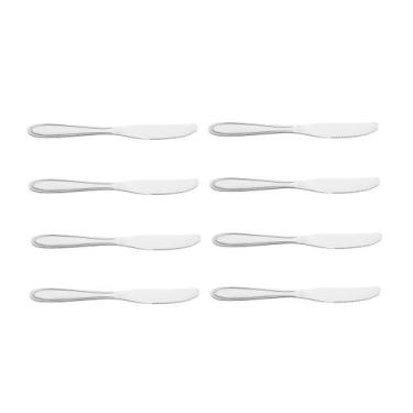 Imagem de Jogo Facas De Mesa 8 Peças Aço Inox Restaurante Talher Kit - GP INOX