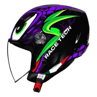 Imagem de Capacete Aberto Race Tech Play Snake Roxo-Unissex