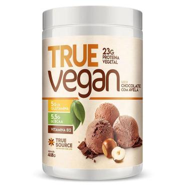 Imagem de True Vegan Proteína Vegetal - 418g Chocolate com Avelã - True Source-Unissex