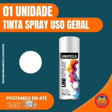 Imagem de Tinta Spray Unipega Branco Alta Cobertura Secagem Rápida  Kit 1 2 ou 3