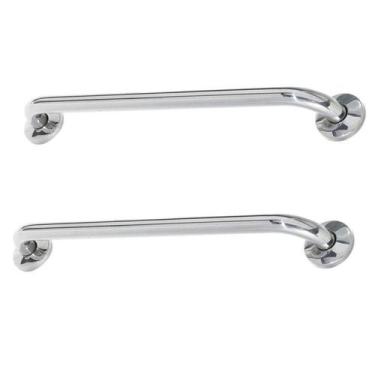 Imagem de Alça Apoio Inox Barra Kit 2 Uni 60cm Banheiro - LEVA PRO PET