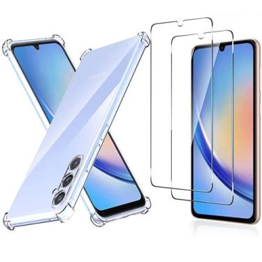 Imagem de Capa Case Anti Queda Para Samsung Galaxy A34 +Pelicula Vidro - INBOXMO