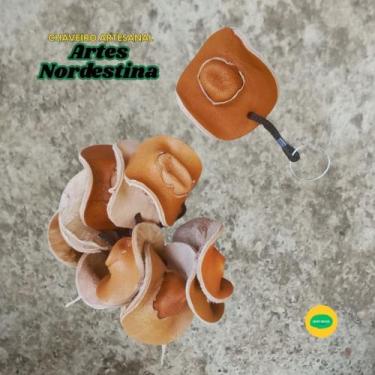 Imagem de Chaveiros Chapéu de Couro Artesanais Exclusivos  Dê um Toque Especial 