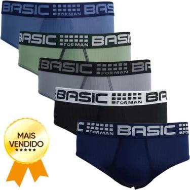 Imagem de Kit 9 Cueca Slip Adulto Microfibra Básica Masculina Famy Tamanho:GG, G