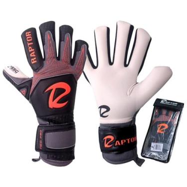 Imagem de Luva de Goleiro Profissional Raptor Neo Pro, Preto, Laranja, 11