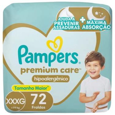 Imagem de Fralda Pampers Premium Care Tamanho XXXG 72 Unidades Descartáveis, XXX