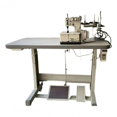 Imagem de Máquina de Costura Industrial Galoneira Direct Drive Autovolt 2 Agulhas com Mesa 110cm Bracob