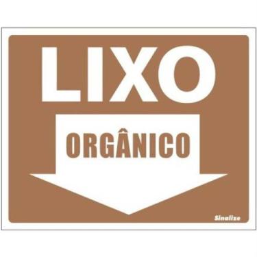 Imagem de Placa De Vinil Auto-adesiva 15x20cm Lixo Orgânico - 420 Ap - Sinalize 