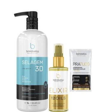 Imagem de Borabella Selagem 3D 1 Litro + Elixir 12 Óleos 60ml