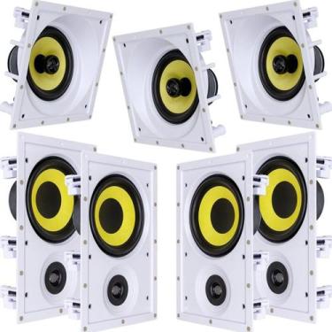 Imagem de Kit Home Theater 7.0 Jbl Ci6sa Ci6r Caixas De Embutir Top