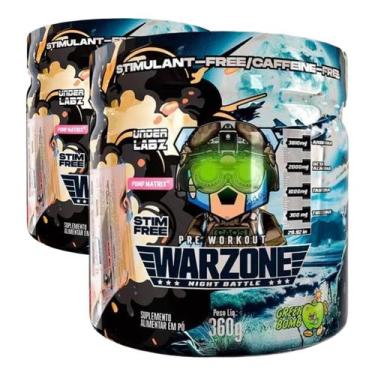 Imagem de Kit 2 Pré-Treino Noturno Warzone Night Battle UnderLabz 360g - Under L