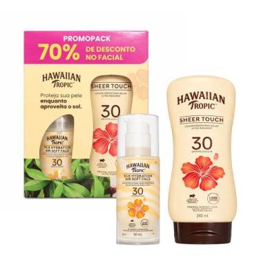 Imagem de Kit Hawaiian Tropic Promopack Sheer Touch Fps30 Ps 240ml + Hidra 50ml,
