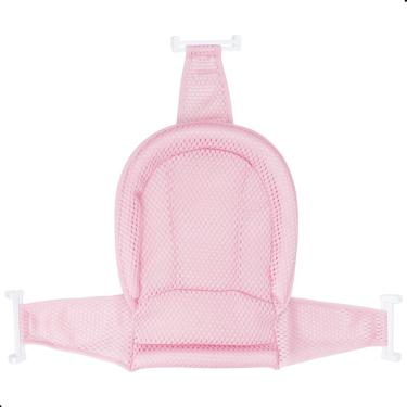 Imagem de Rede de Proteção de Banho para Banheira do Bebê Suporte Firme Rosa Pimpolho