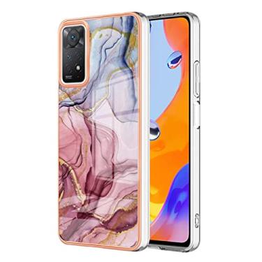 Imagem de Capas de armadura de mármore bonitas compatíveis com Xiaomi Redmi Note 11 Pro 4G 5G Capas de silicone Moldura Simplicidade Capa traseira de proteção à prova de choque (1, Redmi Note 11 Pro 4G 5G)