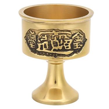 Imagem de Copo de latão de cálice dourado, copo de oferta de água de Buda, copo de vinho de água copo de água copo medieval