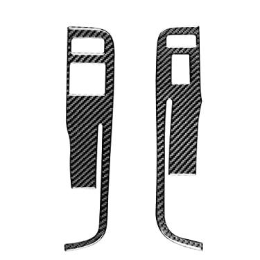 Imagem de Adesivo de fibra de carbono adesivo de decalque acabamento compatível com Chevrolet Camaro 5º 2012-2016 (clássico, maçaneta de porta, apoio de braço interruptor de janela elétrica A 27)