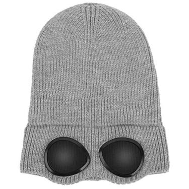 Imagem de Chapéu De óculos,Gorro, Chapéu Quente, Chapéu Quente De Inverno Ao Ar Livre, Chapéu Quente Térmico, Chapéu De Caça De Esqui De Ciclismo à Prova De Poeira à Prova De Vento Para (cinza)