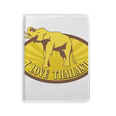 Imagem de Diário de capa macia Thailand I Love Thailand com estampa de elefante