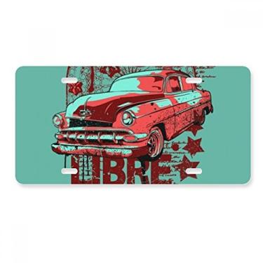 Imagem de DIYthinker Graffiti Street vermelho verde placa de licença decoração de carro etiqueta de aço inoxidável para automóvel