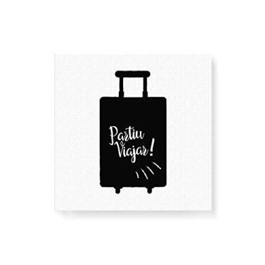 Imagem de Arte Maníacos Quadro Decorativo em Tela Canvas Partiu Viajar - 50x50cm