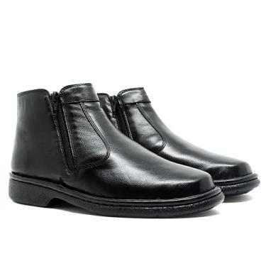 Imagem de Botina Bota Masculina Conforto Antistress Em Couro 352 (37, Preto)