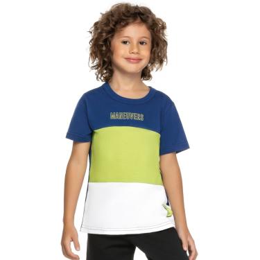 Imagem de Infantil - Camiseta Menino Tricolor Maneuvers Elian Azul Escuro  menino