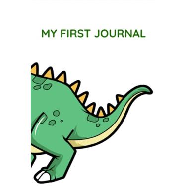 Imagem de BIG REX DINOSAUR BOYS GIRLS JOURNAL DIARY 110 LINED PAGES WITH BLANK LINE FOR DATE "MY FIRST JOURNAL" SERIES: : Starter journal diary for girls and boys. "My First Journal Series"