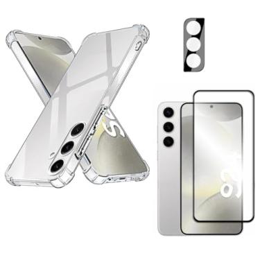 Imagem de Capa Capinha Anti Impacto + Película Premium 9D Cerâmica + Película De Câmera Compatível Com Samsung Galaxy S24 Plus 5G Tela de 6.7 Polegadas - (Hard Glass Store)