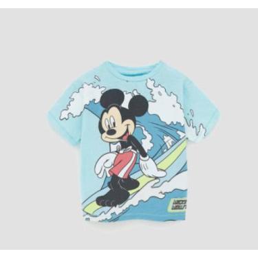 Imagem de Camiseta Infantil Bebê Mickey Surfista Zara Forma Grande