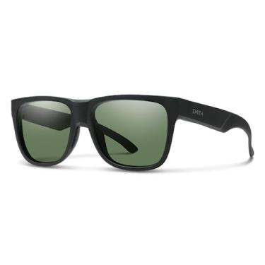Imagem de SMITH Lowdown 2 óculos de sol – Óculos de sol esportivos de desempenho ativo para corrida ou uso diário – para homens e mulheres – lentes polarizadas ChromaPop preto fosco + cinza verde ChromaPop