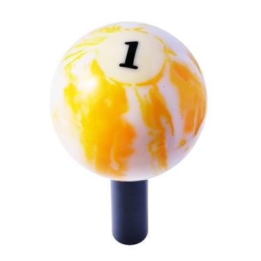 Imagem de Mavota Maçaneta de câmbio de haste de bola de bilhar ouro 1x alavanca de câmbio alavanca de marmorização bola de sinuca alavanca se encaixa na maioria dos veículos de transmissão manual automática de