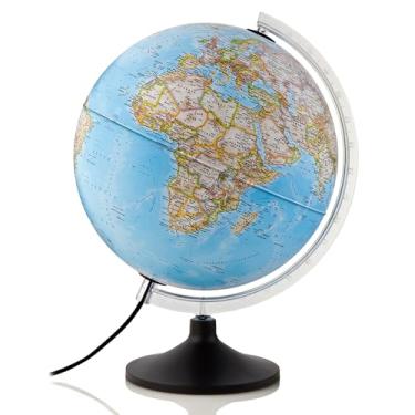 Imagem de Tecnodidattica - Globo Terrestre Carbon Classic 30 | Cartografia Política oficial National Geographic | Luminoso | Textos em português do Brasil | Diâmetro: 30 cm