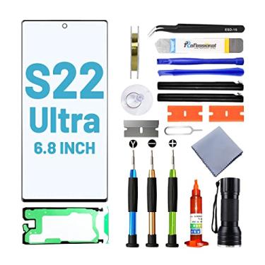 Imagem de Tpyag Substituição de tela para Samsung Galaxy S22 Ultra, tela de substituição para Galaxy S22 Ultra Series 6,8 polegadas, kit de reparo de tela com adesivo à prova d'água (sem OLED e digitalizador de