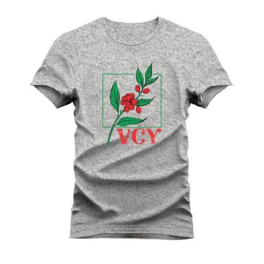 Imagem de Camiseta Plus Size Estampada 100% Algodão Unissex T-shirt Confortável Café V C Y-Unissex