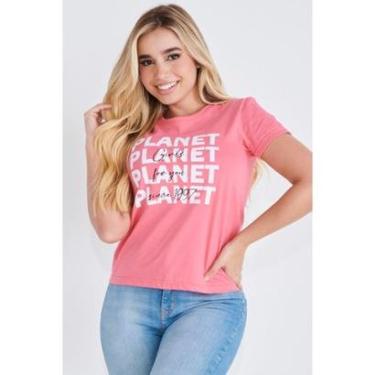 Imagem de Camiseta For You Since 1997 Planet Girls Salmão P-Feminino